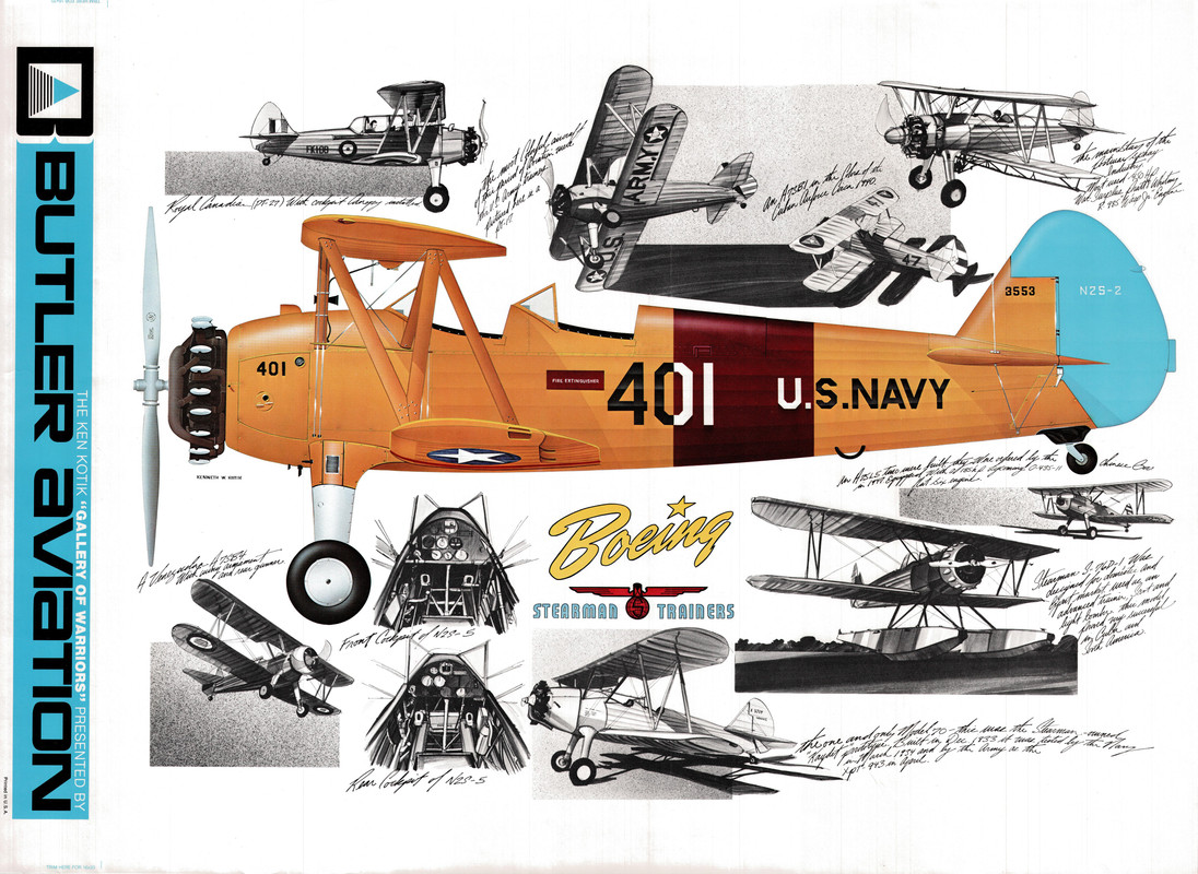 Boeing Stearman N2S-2 - Butler Aviation Poster