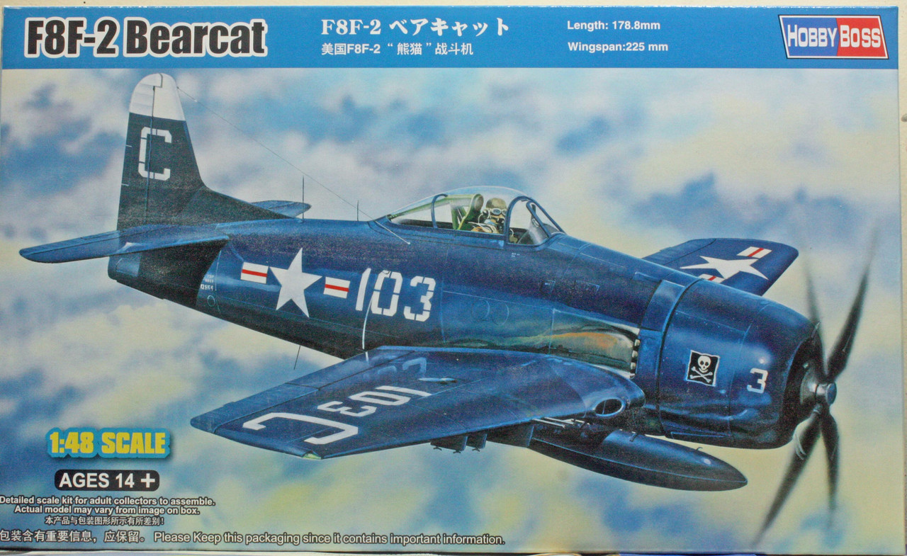 Maquette Hobbyboss 1:72 F8F-1 Bearcat - Avion De Chasse Iconique à Assembler
