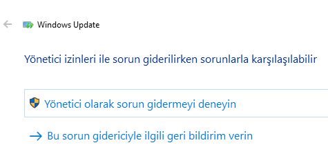 Windows güncelleme hatası çözüm