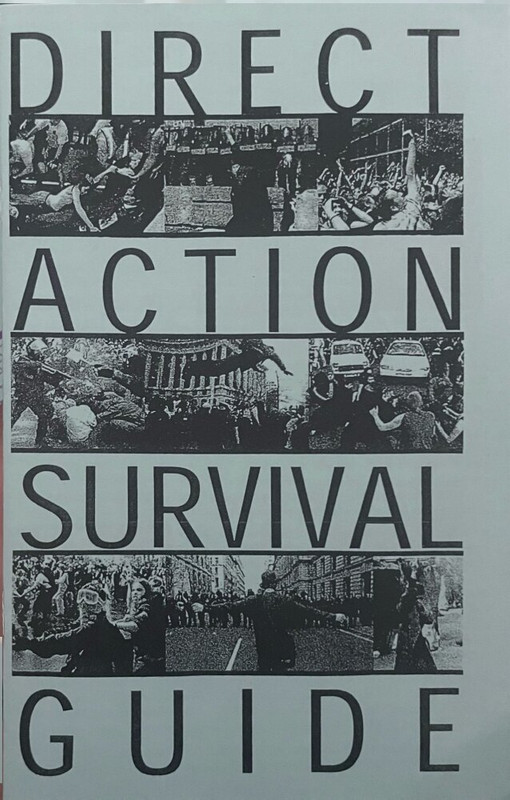 The cover of a zine titled Direct Action Survival Guide
