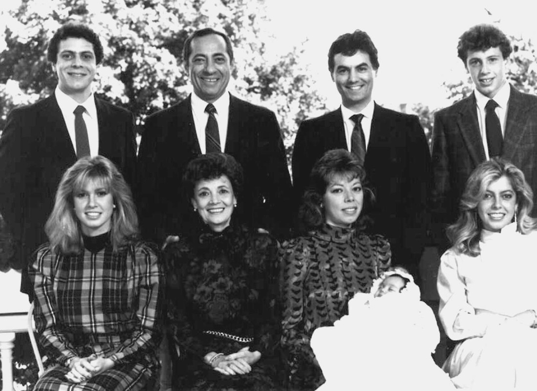 From 1986 The first family of New York state, back row, son Andrew, Gov. Mario, son-in-law Robert Perpignano, Christopher; front, Maria, wife Matilda, Margaret and daughter Christina and Madeline Cuomo.