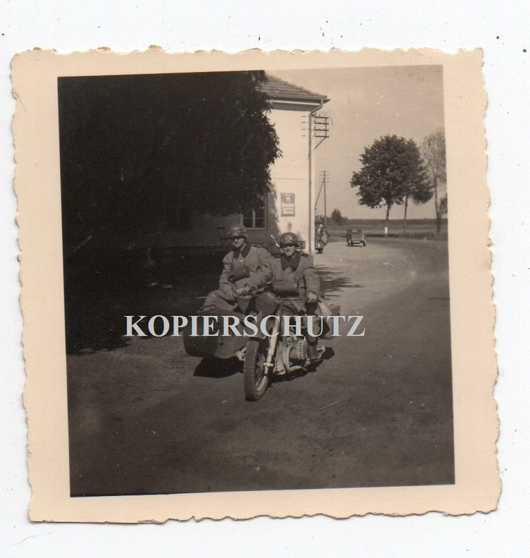 Belgien Frankreich 1940 Vorm. SDkfz Krad Gespann Kradmelder PKW Kübel