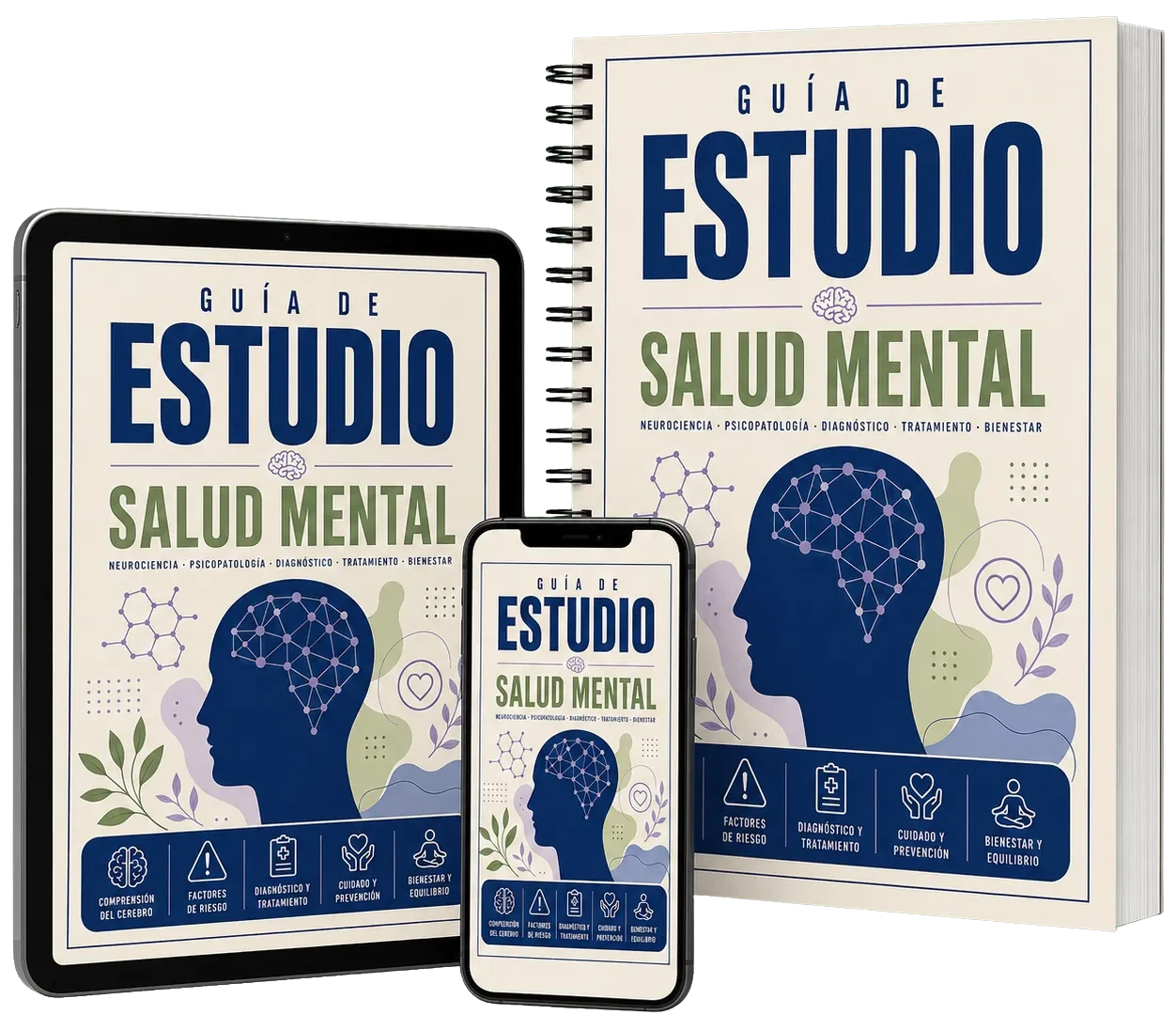 Mockup de la Guía de Estudio de Salud Mental