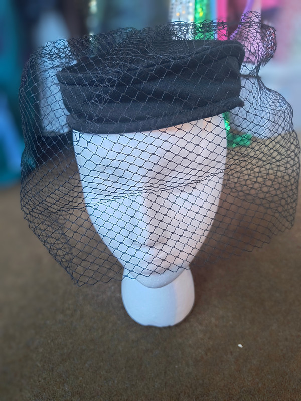 Black Pillbox Hat