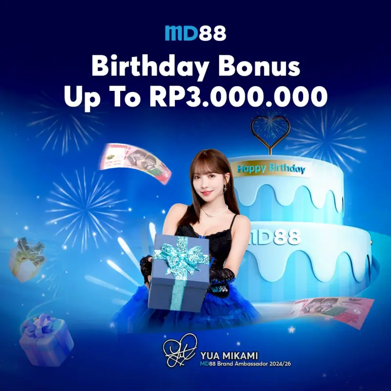 BIRTHDAY CASH BONUS##MD88 celebrate your birthday with you, cash gift up Rp 3.000.000