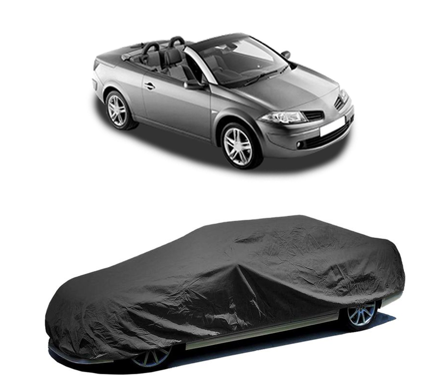 Husa tip prelata auto pentru RENAULT MEGANE II Coupé-Cabriolet (EM0/1_) 2003 - 2009,culoare negru, material textil impermeabil, rezistanta la intemperii praf UV, CARPASSION Husa Protectie