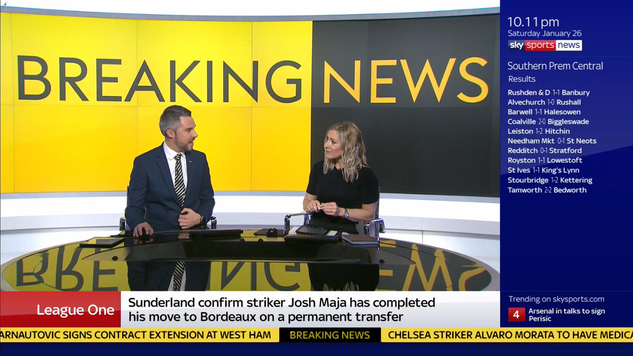 26 January - 22.00.00 - Sky Sports News At Ten. Round up of all 