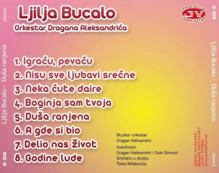 Ljilja Aleksandric Bucalo - 1993 - Dusa ranjena 