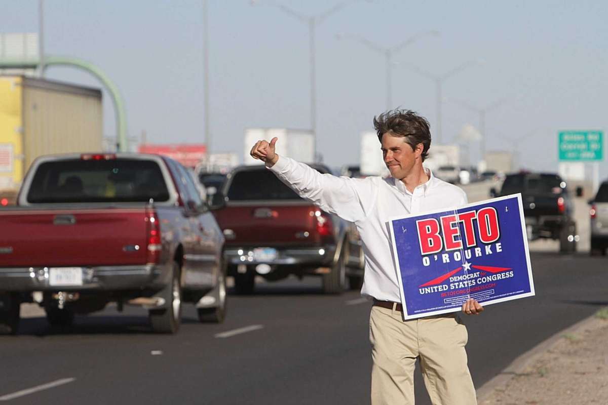 Beto O’Rourke out during his campaign