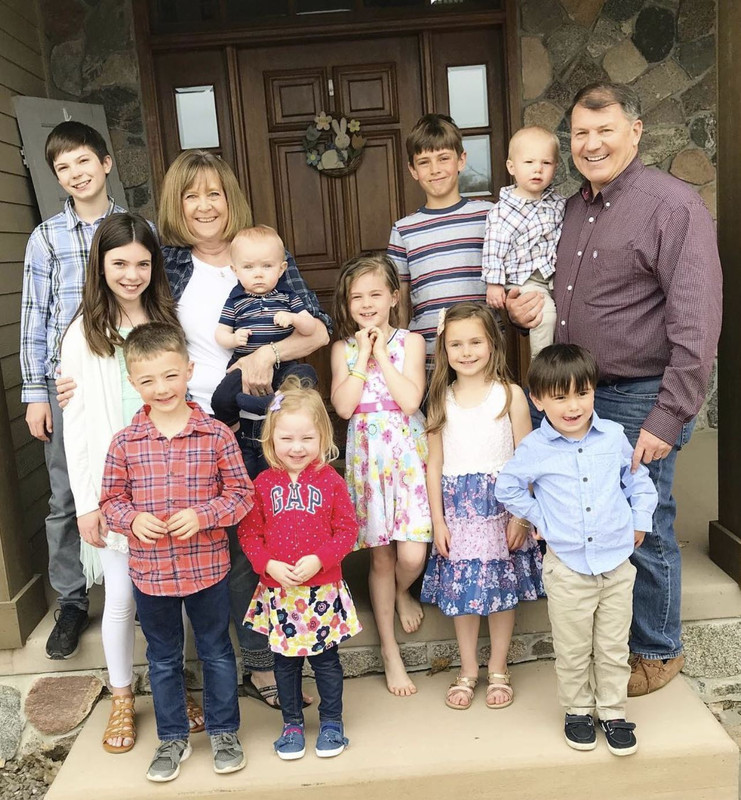 Mike Rounds with his wife and grandkids