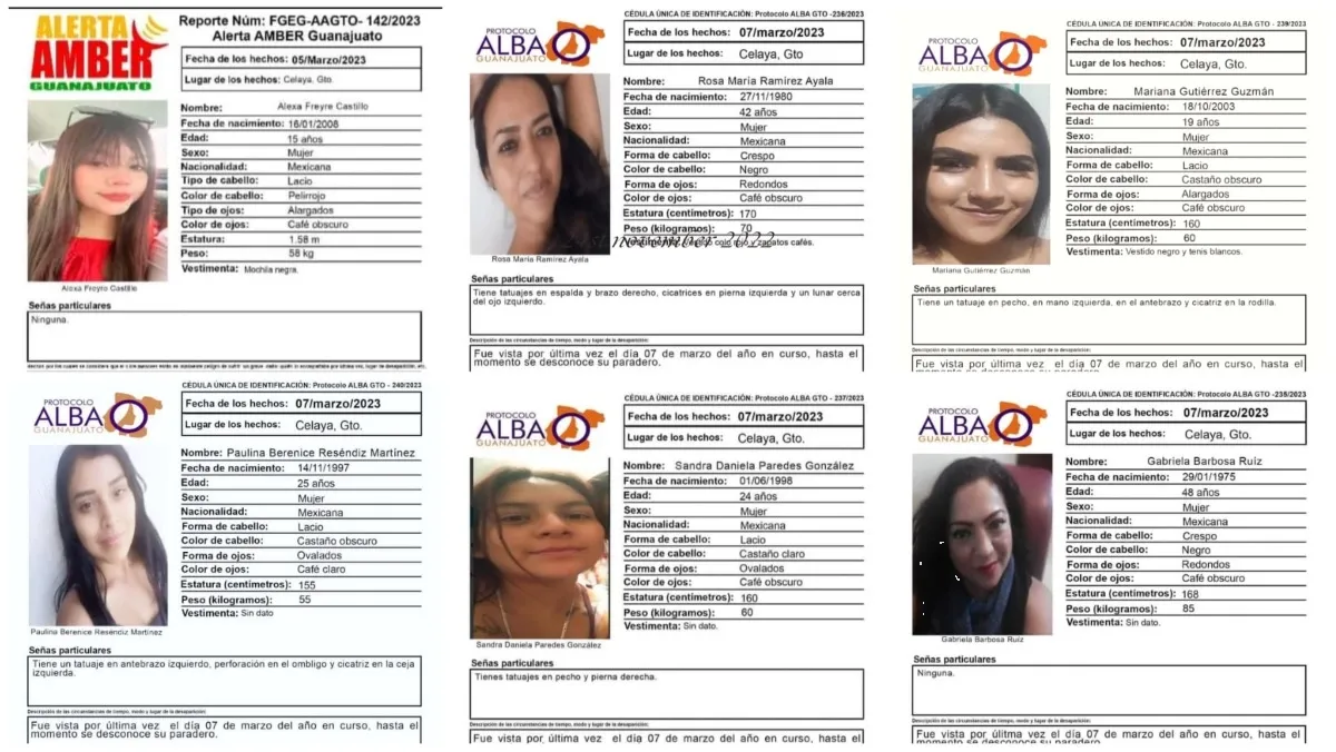 Desaparecen 8 mujeres en Guanajuato en menos de una semana