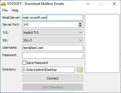 VovSoft Download Mailbox Emails Version 1.5