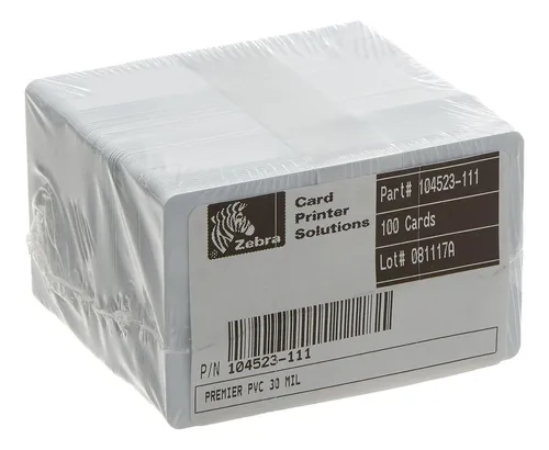 CBX Tarjetas PVC blancas 30 mil CR80