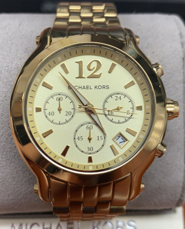 Michael Kors Madison Chronograph Champagne Dial Gold-tone Ladies Watch MK5172 Michael Kors Gold Filled Case Wristwatches for sale | eBay main image 3