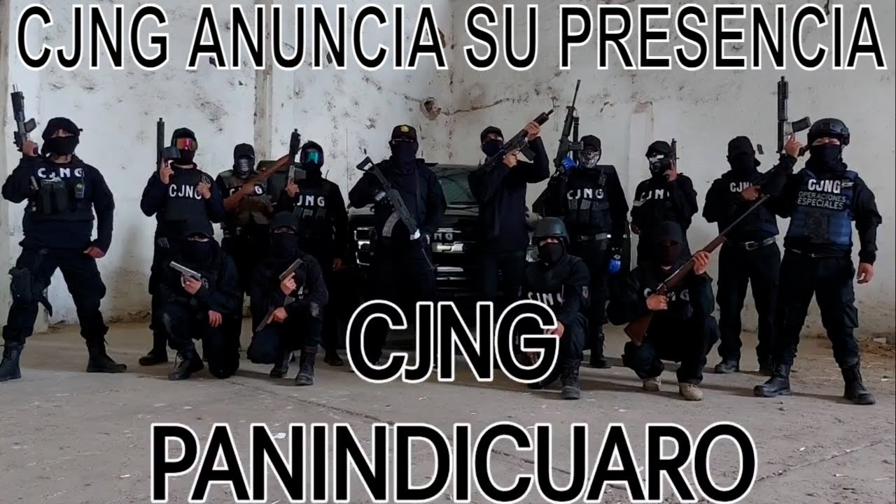 Integrantes del CJNG lanzan advertencia en Panindícuaro Michoacán