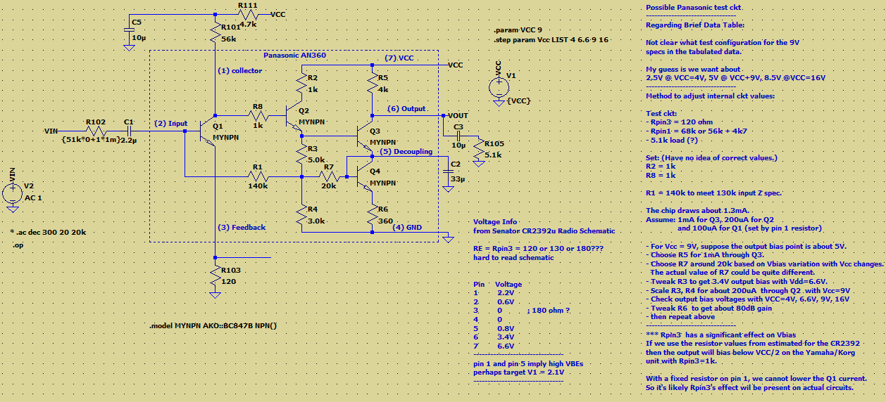 panasonic AN360 - best guess at internal circuit values V10