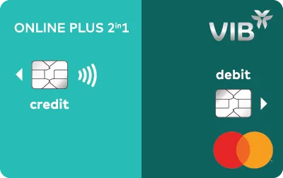 Thẻ tín dụng 2 trong 1 VIB Online Plus 2in1