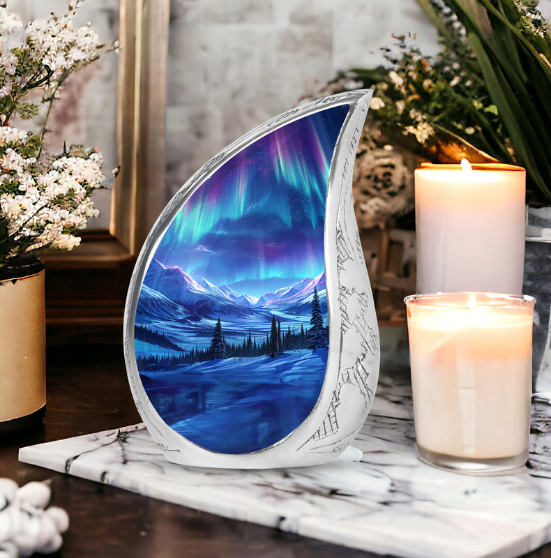 Aurora Urn For Ashes Adult Male Memorial Urns For Cremation Funeral Urn-10 Inch detailed image 6