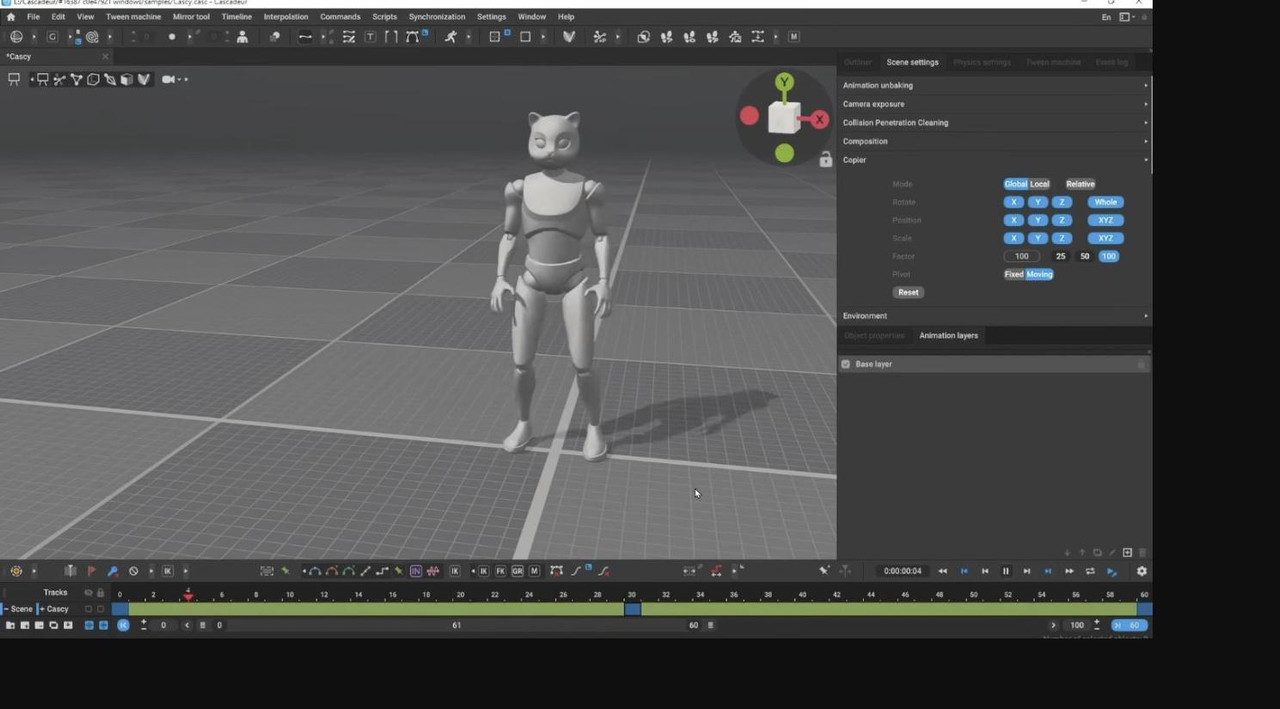 cascadeur animation layers 2026 2