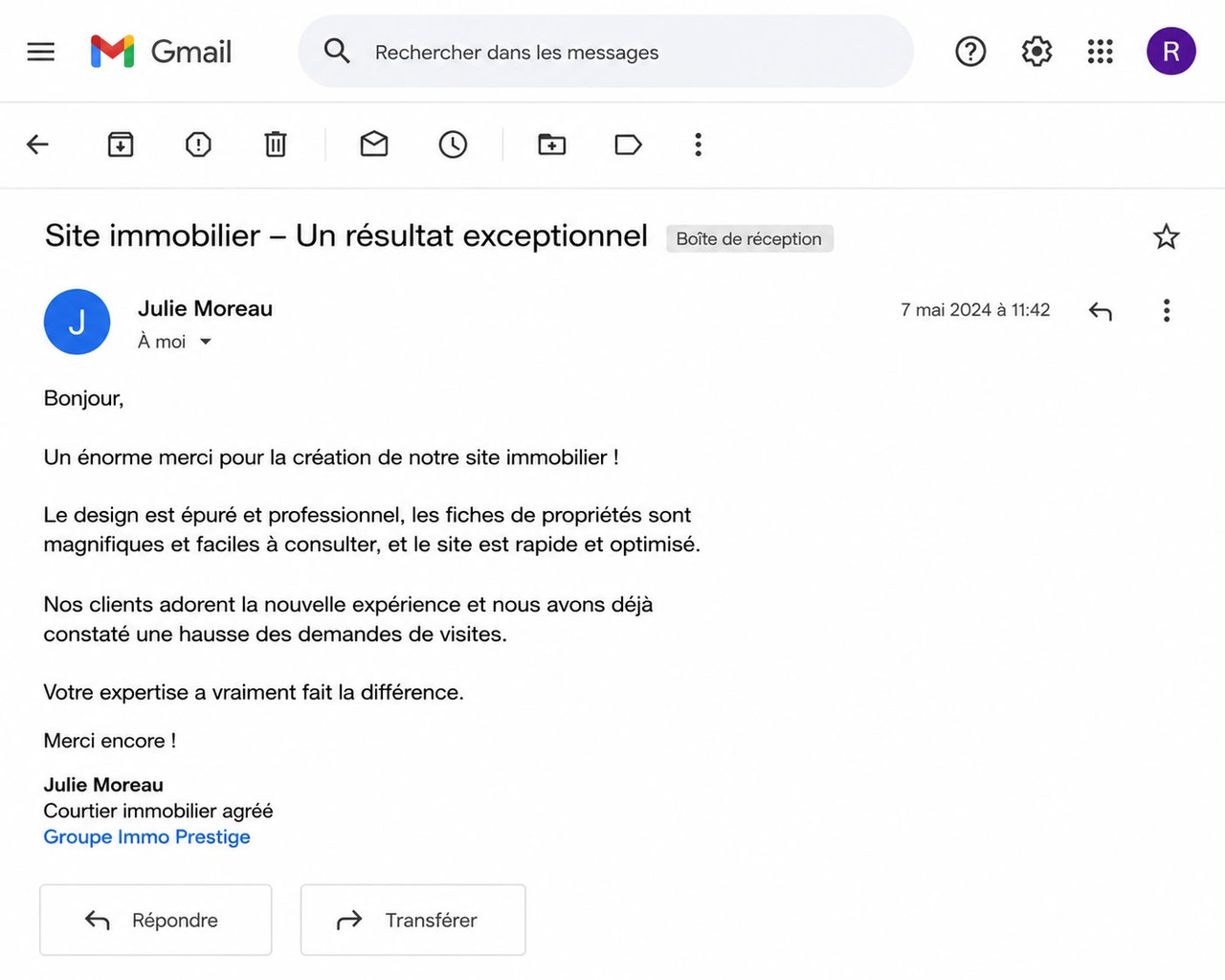 Témoignage client RapideWeb