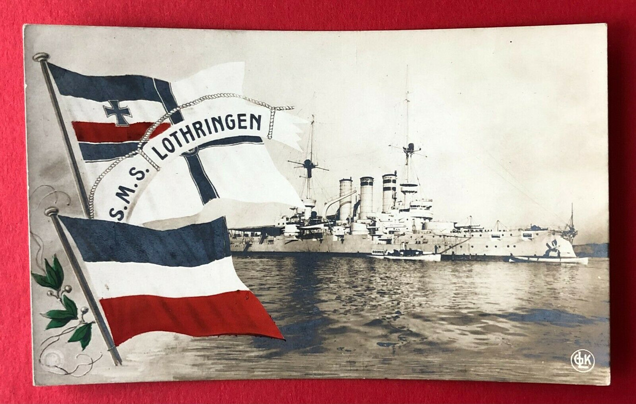 Militär AK 1. WK S. M. S. Lothringen Kriegsmarine ( 104619