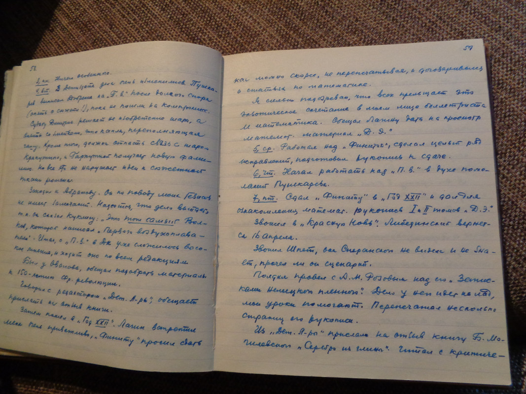 Из дневников А.М.Волкова - 2