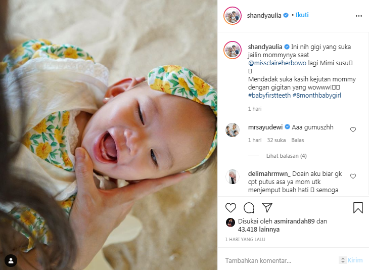 Claire Herbowo, putri Shandy Aulia
