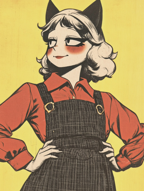 Miss Nameless as a Katzenjammer Kid