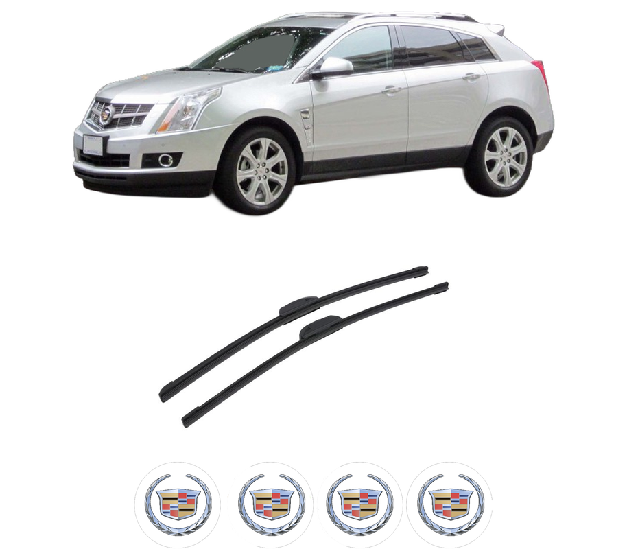 Set stergatoare auto CADILLAC SRX din 2003-2016, pentru parbriz auto, 2 bucati, Bosch Aerotwin Retrofit, din cauciuc siliconat rezistent, 4 Stickere Auto CADILLAC