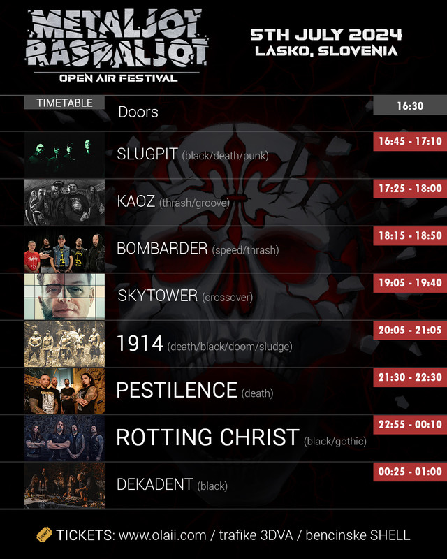 Metaljot Raspaljot 2024 timetable