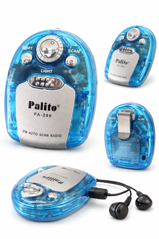 Rádio Palito PA-298 transparente azul