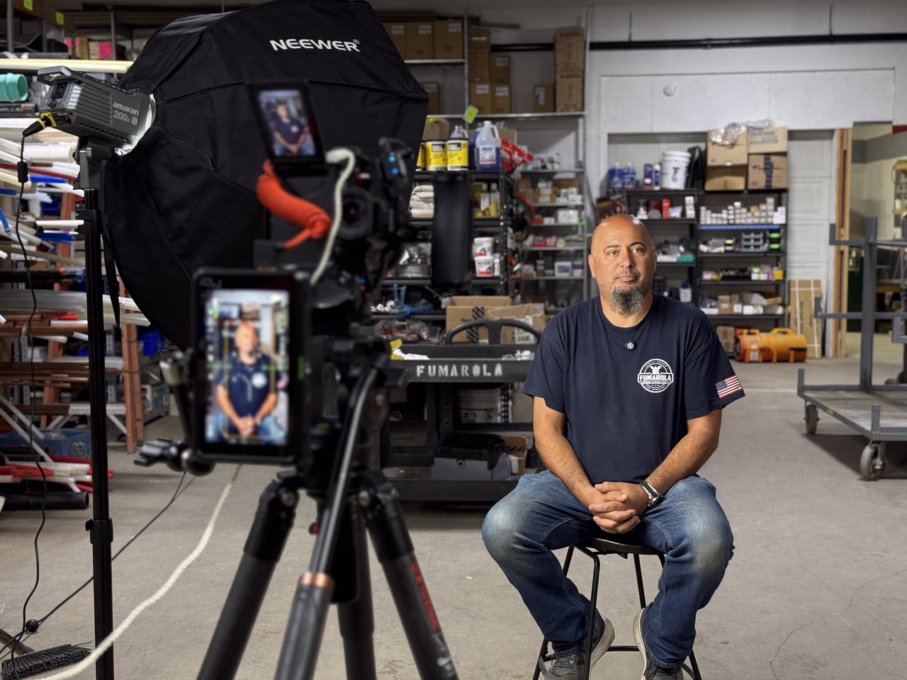 Behind the scenes of a VIVO client video shoot