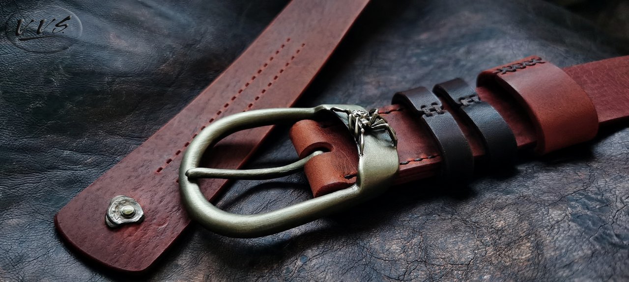 пряжка паук ремень рыжий5