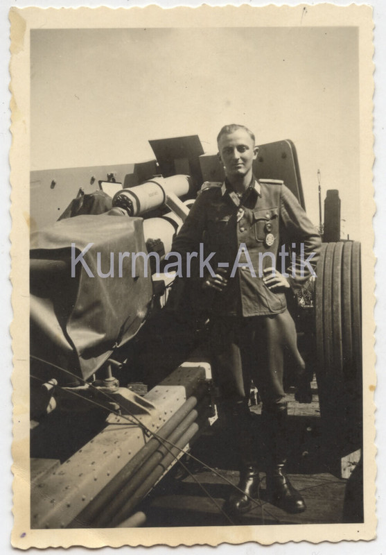 Foto Wehrmacht Russland 1945 Panzer Jäger PAK 43 8,8 Kanone
