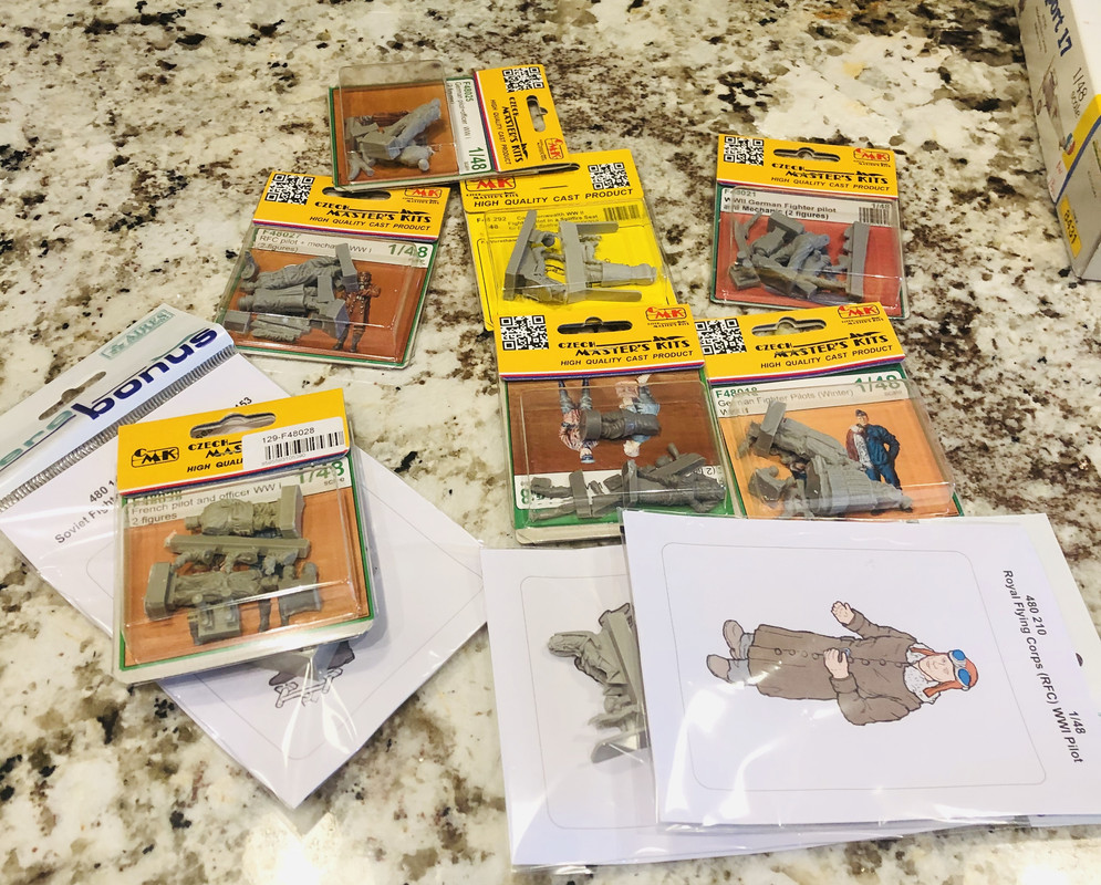 Various Resin Pilots in 1/48