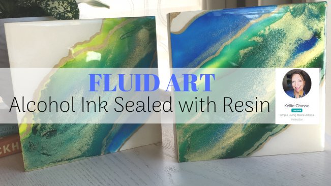 Alcohol Ink Fluid Art Abstract With Golds Sealed with Resin Alcohol Ink Fluid Art Abstract With Golds Sealed with Resin