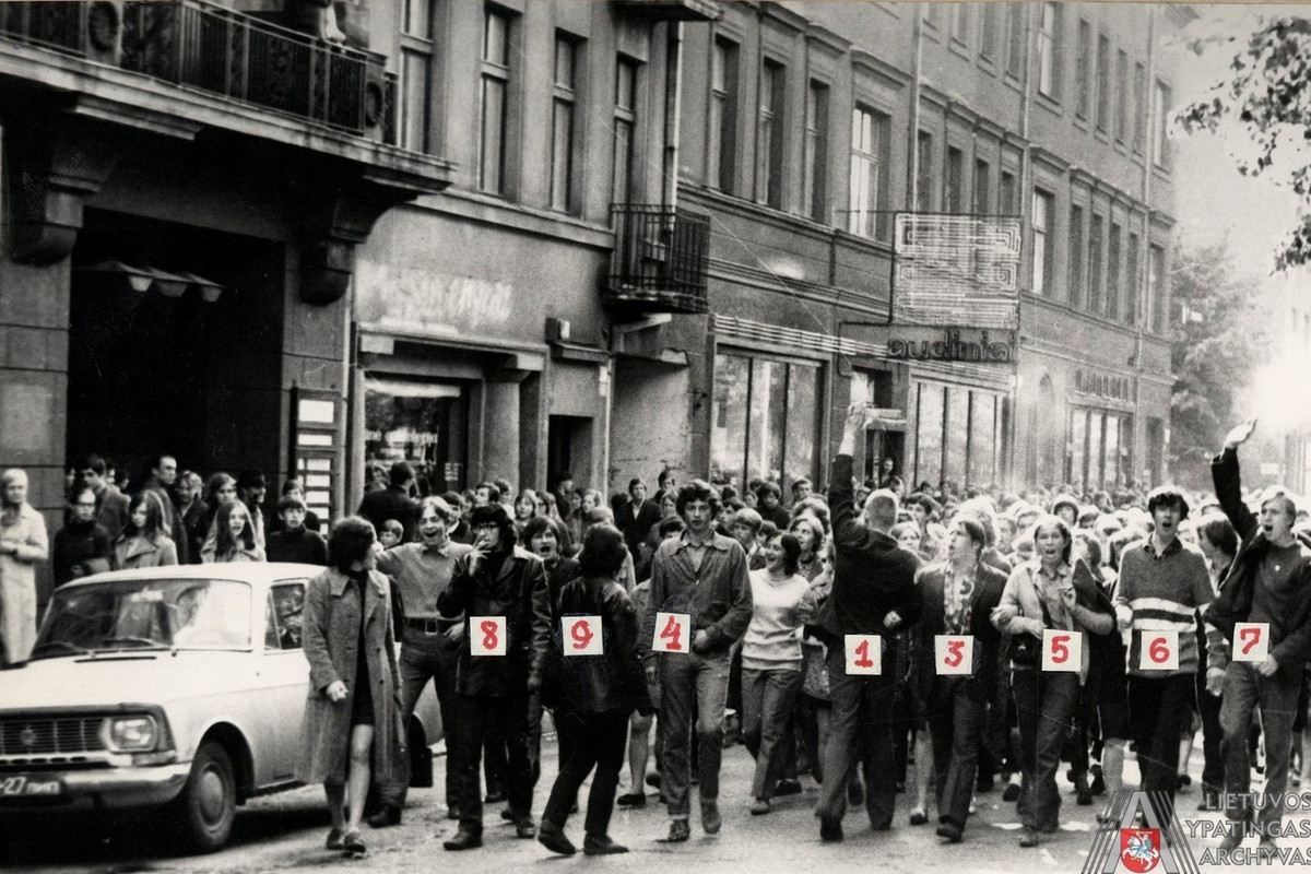 Demonstranten tegen de Sovjets, 1972.