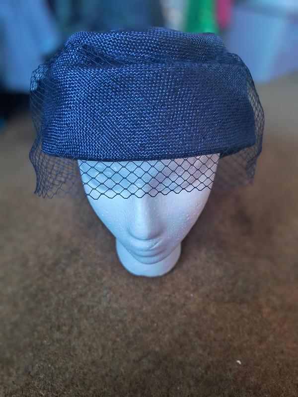 Blue Pillbox Hat