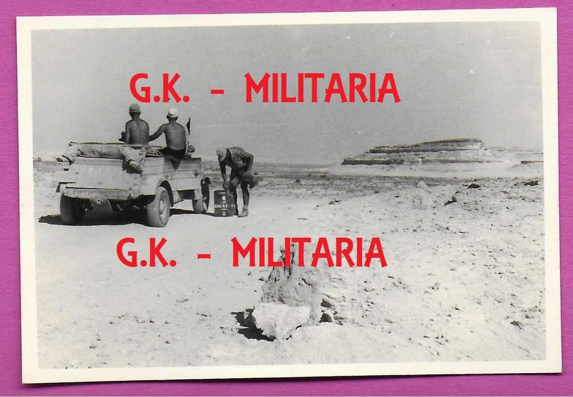 Foto Heer Deutsches Afrikakorps VW Kübelwagen Afrika 2.WK Ballon