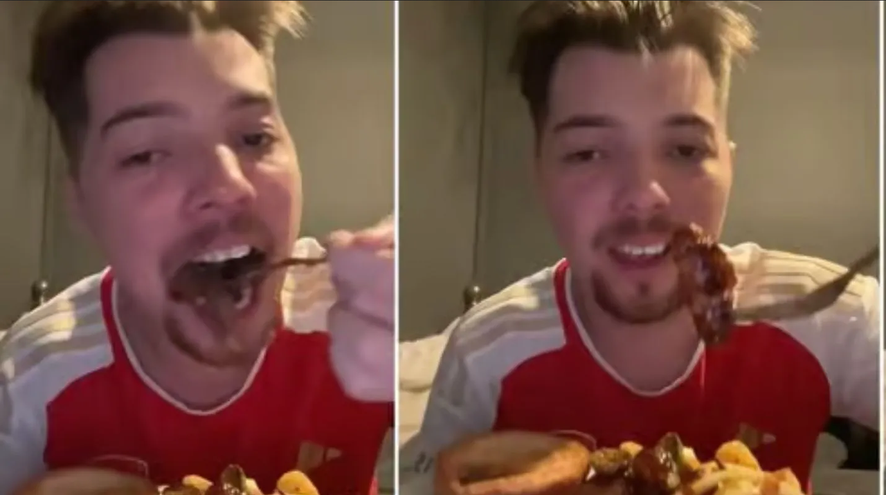 Tiktoker Beavo se hace viral por no masticar su comida