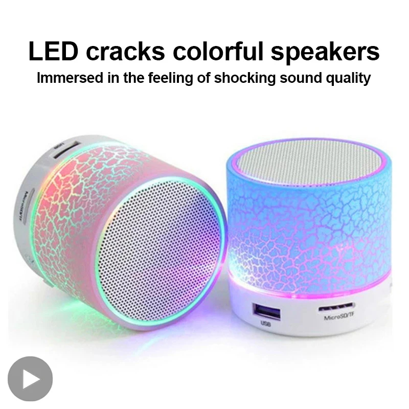 Mini Bluetooth Speaker Wireless Portable LED Light