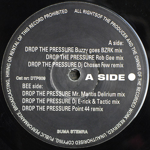 06/04/2023 - DJ Buzz Fuzz ‎– Drop The Pressure (The Mastermixes)(Vinyl, 12, 33 ⅓ RPM)(Dreamteam Productions ‎– DTP009)  1996 R-161784-1154865130-jpeg