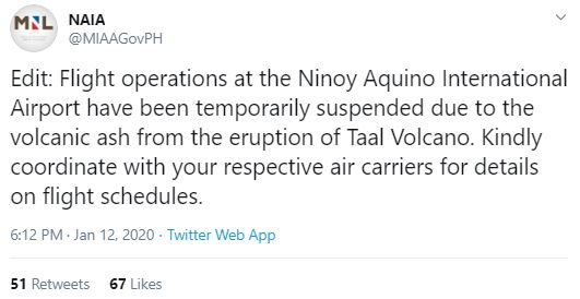 Bandara Ninoy Aquino ditutup sementara.