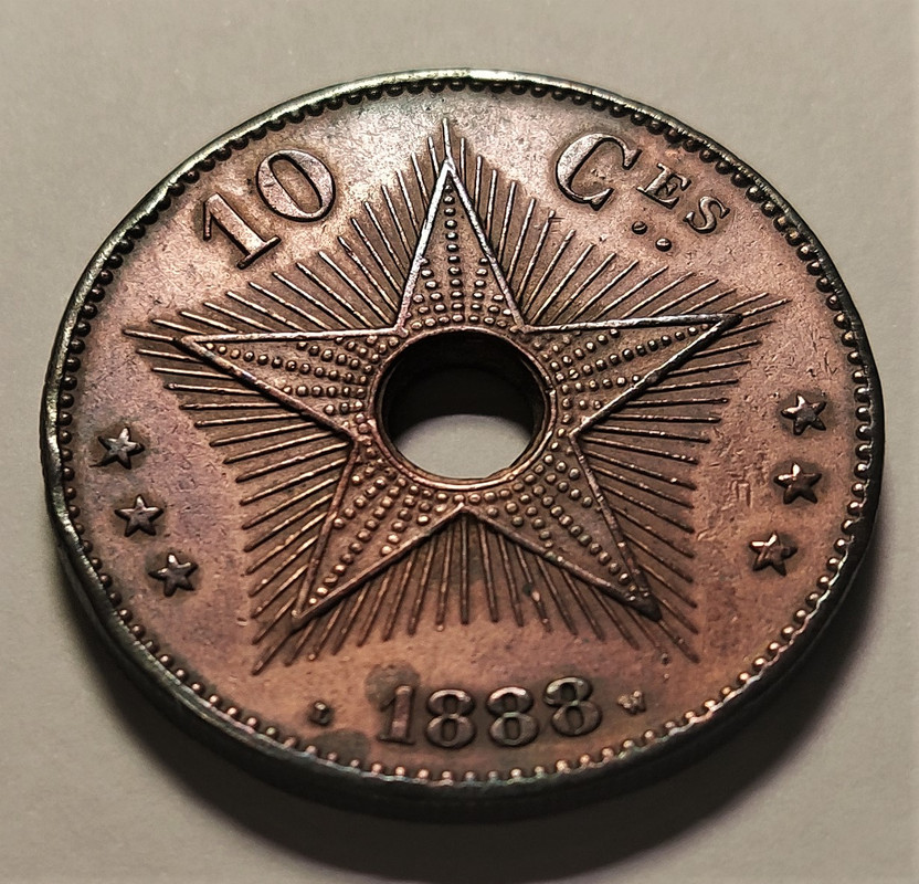 10 Céntimos, Leopoldo II - Bélgica/Congo, 1888 IMG-20210209-181609