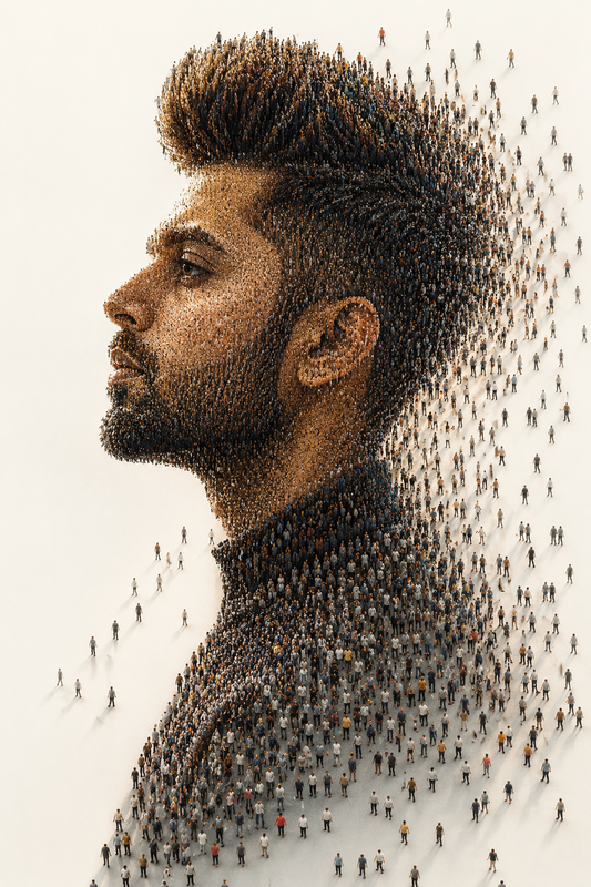 Example result for: Human Mosaic Concept Portrait