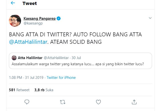 Cuitan Kaesang Pangarep