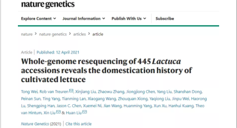 Nature Genetics发布最大规模生菜全基因组重测序研究-1.png