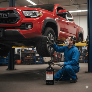 Cavity wax treatment for seams and rocker panels