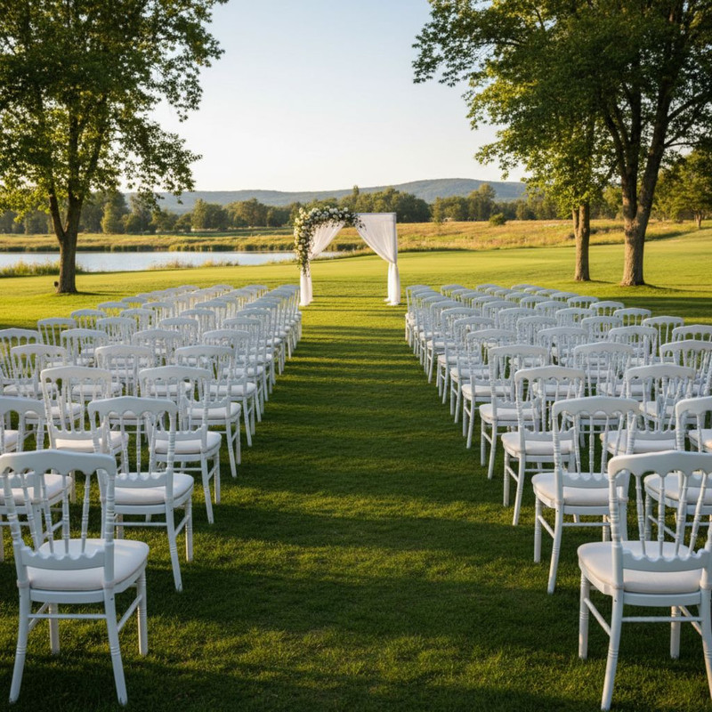 Подготовка конференц-зала к мероприятию: профессиональная рассадка гостей и аренда стульев для создания единого стиля события.