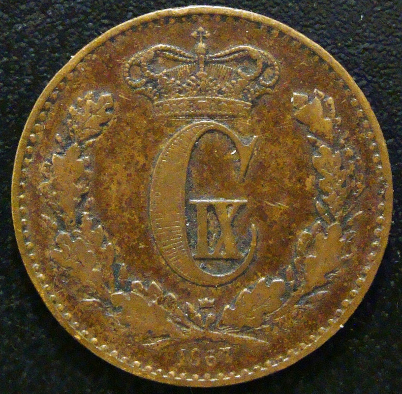 1 Rigsmontskilling. Dinamarca (1867) DIN-1-Rigsmontskilling-1867-anv